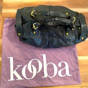 Black leather kooba handbag
